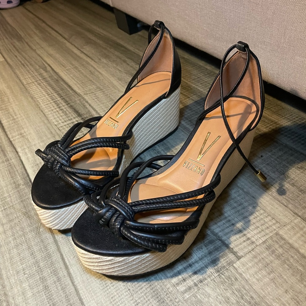 Black Wedge Heels